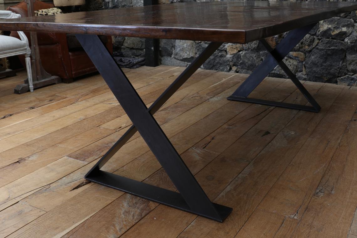 French Timber X-Base Custom Dining Table